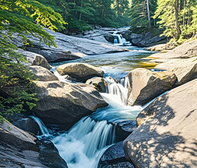 Wall Mural - waterfall in the forest