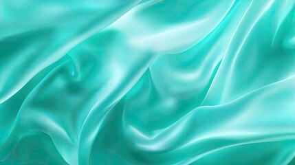 Aufkleber - Vibrant abstract background featuring smooth wavy lines in shades of turquoise and blue, creating a calming visual effect perfect for various designs and digital art proj
