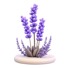 Poster - 3d rendering lavender icon cartoon style isolated on transparent background