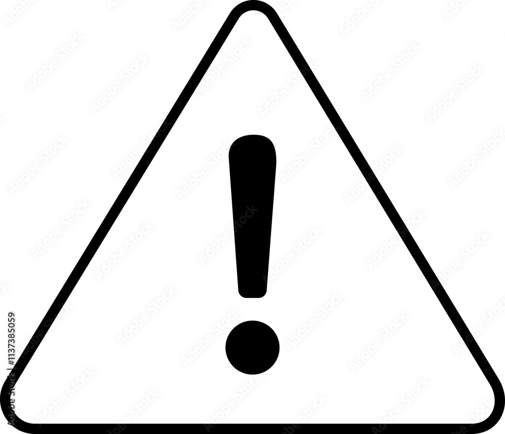 Warning triangle icon. Warning sign with exclamation mark.Road sign ...
