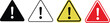 © Shoaib Khokhar - Warning triangle icon set. Warning sign with exclamation mark.Road sign alert.Caution danger sign.Warning sign with an exclamation point in a triangle.Do not enter sign business concept.
