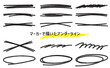 © kaz - 見出しやタイトルに使える手描きのアンダーライン。アンダーラインのあしらいセット。マーカーで描いたアンダーライン。