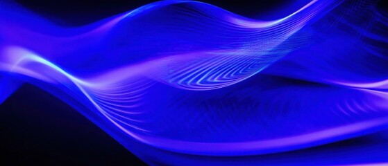 Wall Mural - abstract blue swirling light waves, dynamic energy background