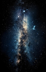 Wall Mural - Stunning night sky with the Milky Way stretching across a starry backdrop. Ideal for nature and astronomy themes.