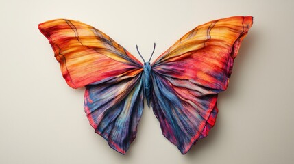 Aufkleber - Vibrant butterfly sculpture art gallery installation artwork contemporary space close-up colorful expression
