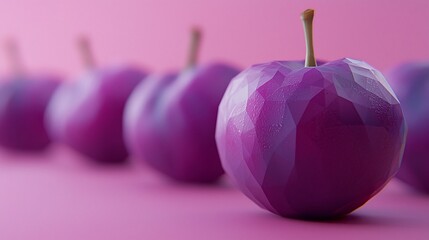 Wall Mural - Polygons apples in row.