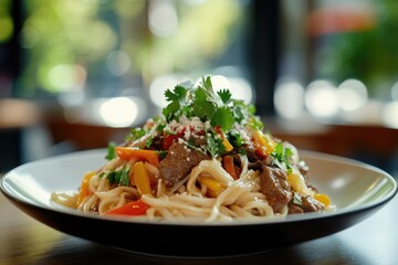 Poster - Noodles with Meat and Vegetables