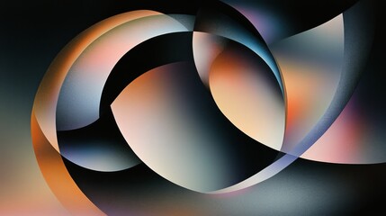 Leinwandbilder - Abstract Shapes in Soft Pastel Colors with Gentle Curves and Flow