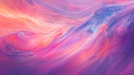 Fototapete - Ethereal Swirls of Colorful Pastel Hues in Abstract Art Design