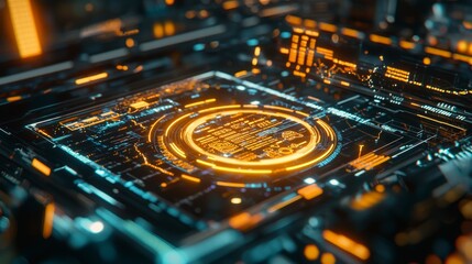 Aufkleber - Dynamic digital stock market graph fluctuations virtual trading environment technology visualization futuristic perspective