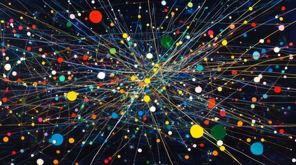 Poster - Colorful Abstract Art Representing Dynamic Energy and Motion