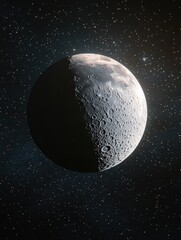 Wall Mural - Moon in night sky
