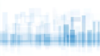 Poster - Abstract Blue Background with Blurred Shapes and Light Effects