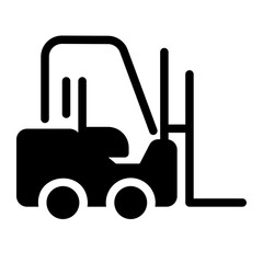 Wall Mural - forklift solid icon