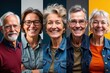 © SimpleDesignStudio - Celebrating Mature Happiness: Five Senior Adults Radiating Joy and Positivity - Perfect for Inspirational and Motivational Campaigns