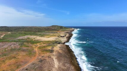 aerial view of the coastline of aruba