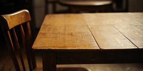 Canvas Print - Wooden table and chairs