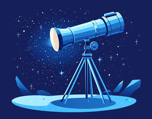 Sticker - Stargazing Telescope