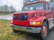 © Eduard Belkin - A fire truck for delivering firefighters to the fire site. The cabin of the fire truck. Equipment for rescuing people in case of fire. Emergency rescue service. Equipment for saving people.