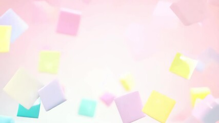 Fototapete - Colorful paper squares float in the air creating a vibrant and playful atmosphere during a celebration