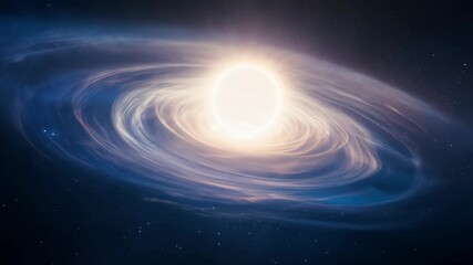 Aufkleber - Discovering the beauty of a swirling galaxy with a radiant star at its core