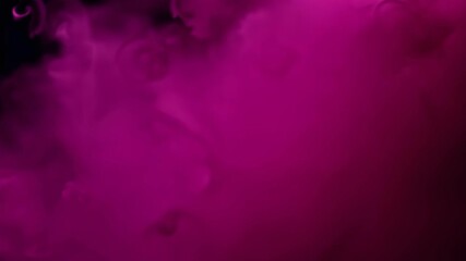 Fototapete - Colorful pink pigments mix and blend in a stunning visual display against a black background