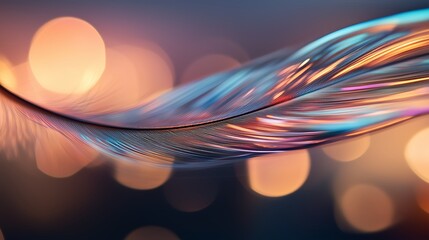 Wall Mural - Colorful abstract wave with bokeh lights in soft focus creating a dreamy atmosphere