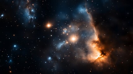 Wall Mural - cosmic wonders in a vibrant nebula showcasing stellar formation and distant galaxies