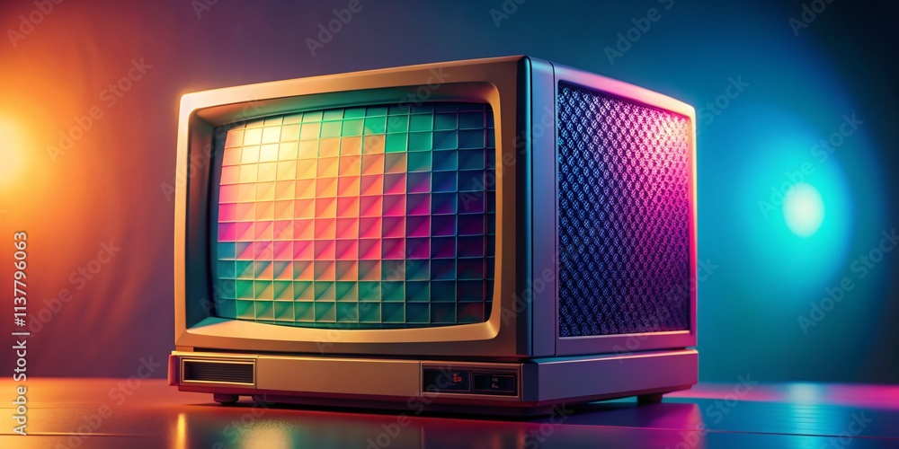 Retro CRT Monitor, Vintage Computer Screen, Old Television, Pixel Art ...