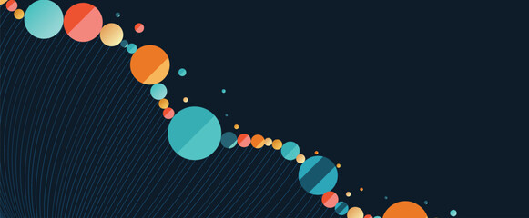 Abstract futuristic metaball, bubbles shapes science background
