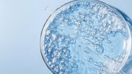 Wall Mural - abstract bubbles in glass dish image