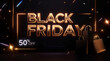 © mod - A Sleek, Minimalist Digital Poster Showcasing a Striking Black Friday Sale with Metallic Gold Text, Neon Accents, and a Countdown Timer for Promotions