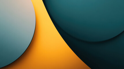 Wall Mural - A blue and yellow background with a curved line