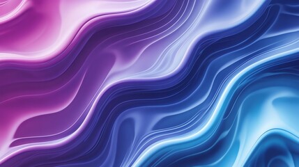 Abstract digital art with wavy lines in a gradient of pink to blue.