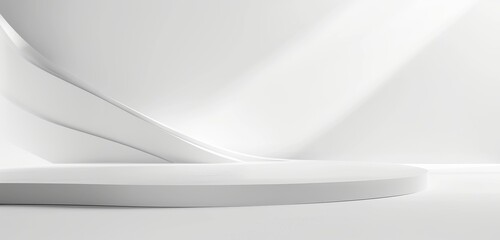 Wall Mural - abstract white empty room studio background for product display presentation, vector illustration de