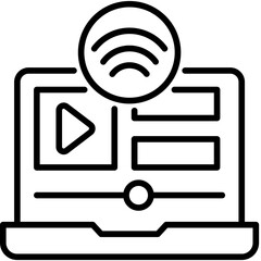 Sticker - Streaming line icon