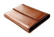 © akbar - Brown checkbook wallet isolated against a white background