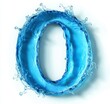 © Mark - An isolated letter O formed by a water splash on a white background.