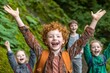 © Downloads - Joyful Children Embarking on Mysterious Forest Expedition of Discovery