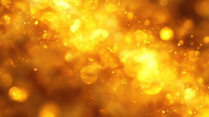 Wall Mural - golden abstract bokeh background texture with shimmering lights creating a warm and vibrant atmosphe