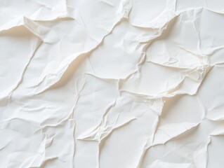 Poster - Crumpled White Paper Texture Symbolizing Digital and Analog Fusion