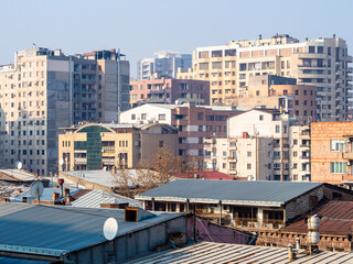 Wall Mural - modern high-rise apartment houses in Yerevan city