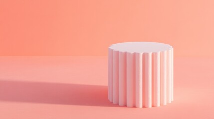 Fototapete - Surreal Abstract Pastel Interior with Geometric Column