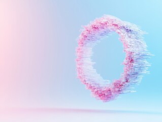 Aufkleber - Abstract Digital Ring of Gradient Screens Symbolizing Tech Community and Collaboration