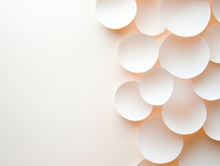 Fototapete - Minimalist Overlapping Circles on Soft Background Suggesting Networked Connectivity