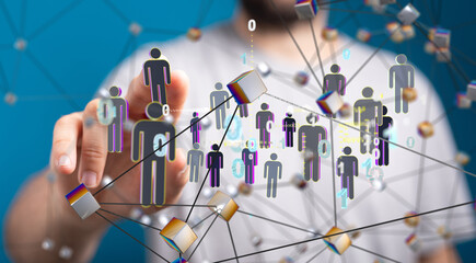 Poster - conference Digital Network and data concept
