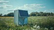 © Saim Art - Solar panel station located in a grassy field under a clear sky on a sunny day in late spring