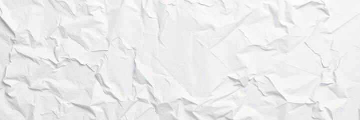 Wall Mural - Close up of crumpled white paper texture background, crumpled, material, grunge