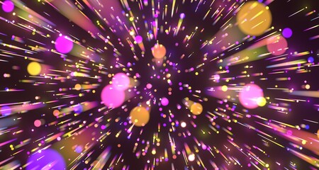 Poster - A dynamic swirl of vibrant lights