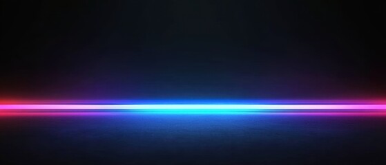 Wall Mural - vibrant neon light strip on dark background, futuristic abstract design
